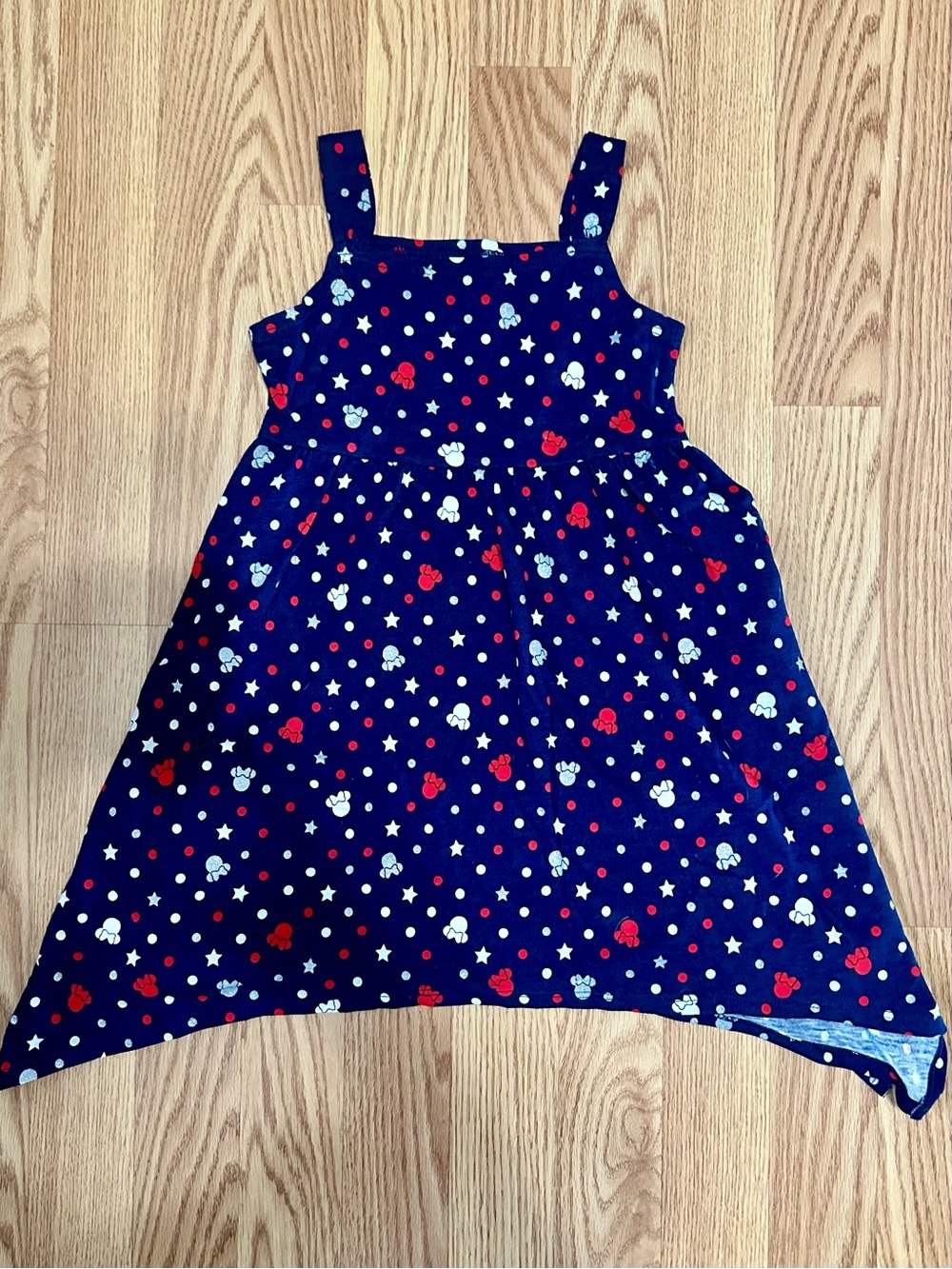 Disney Navy Blue Red and White Star & Mickey Dot Casual Dress